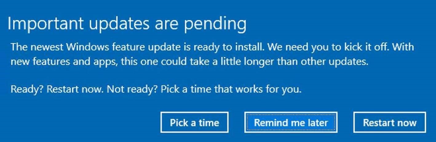 Windows 10 update