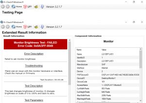 Monitor Brightness Failure