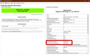 Pc-Check Windows Diagnostic software Motherboard Component Information